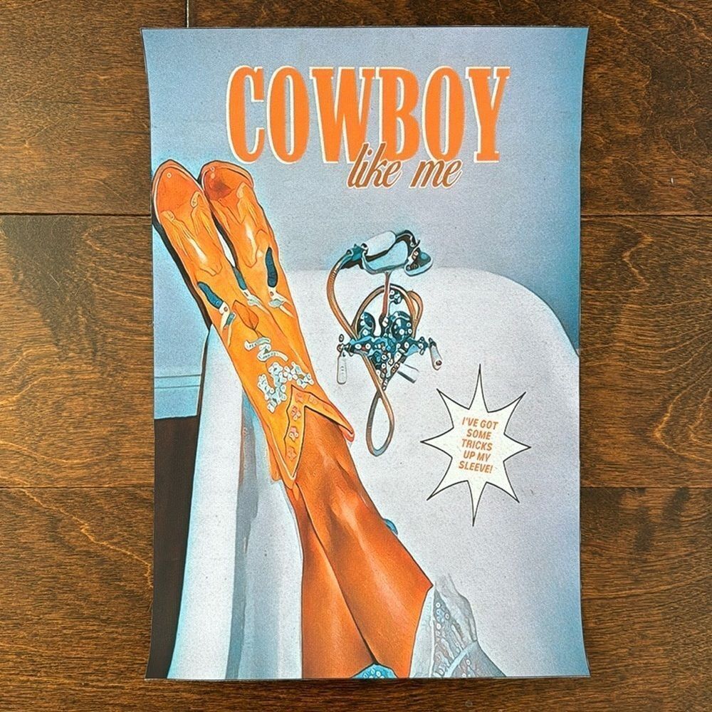 Taylor Swift Evermore Poster Cowboy Like Me Graphic Canvas Print - Picture 1 of 3